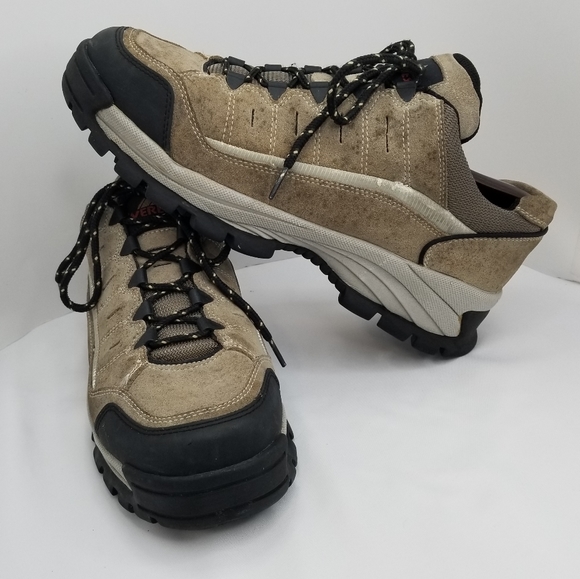 Everest Leather Low Top Lace Up Hiking Work Boots Covina Brown Mens Size 10.5 - Picture 3 of 6